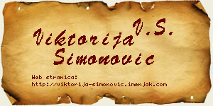 Viktorija Simonović vizit kartica